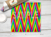 Rainbow Chevron Adhesive Vinyl 1221
